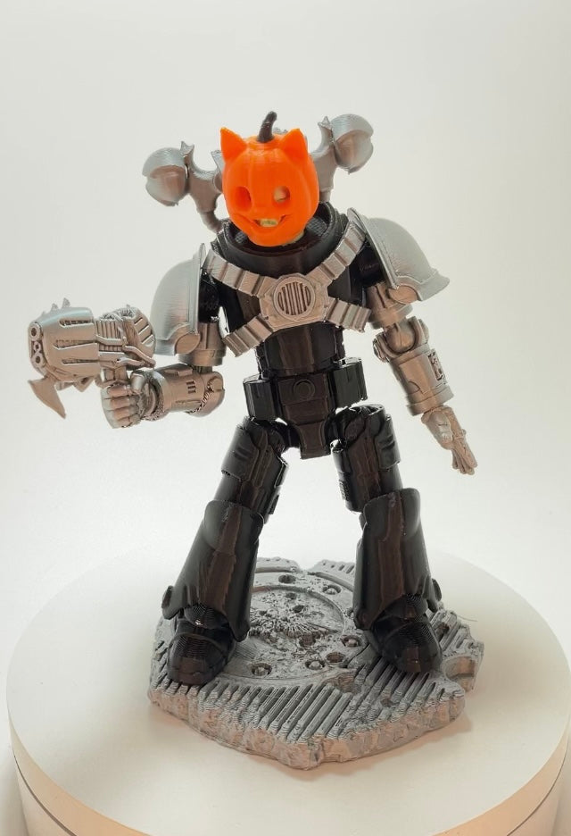 Jack O’Lantern – Galaxy Commando
Custom 3D Printed Collectible Figure (FDM, PLA)