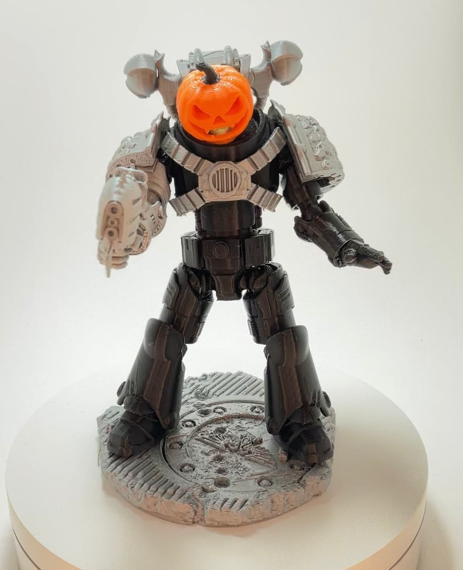 Jack O’Lantern – Galaxy Commando
Custom 3D Printed Collectible Figure (FDM, PLA)