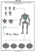 Necro-Mech - Undead Tech-Skeleton - 3D Printed Action Figure – Collectible Figure (FDM, PLA)