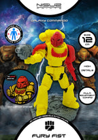 Fury Fist – Galaxy Commando
Custom 3D Printed Collectible Figure (FDM, PLA)